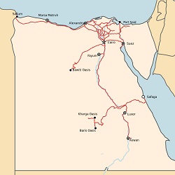 Lijnkaart Egypte
